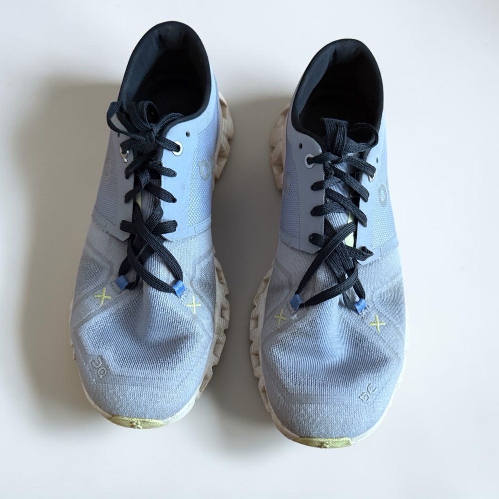 Womens On Cloud X 3 ‘Nimbus/White’ Running Training Shoes Size 8